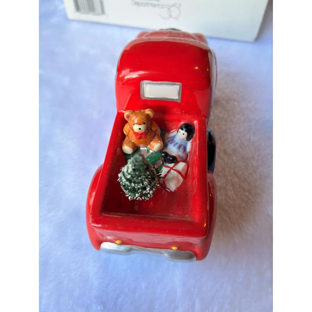 Vintage Department 56 Snow Village | Hand Painted Ceramic Pick-Up & Cadillac